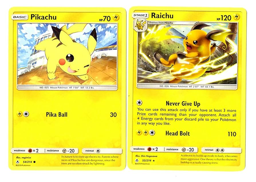 Amazon.com: Raichu 55/214 - Sun Moon Unbroken Bonds - Rare